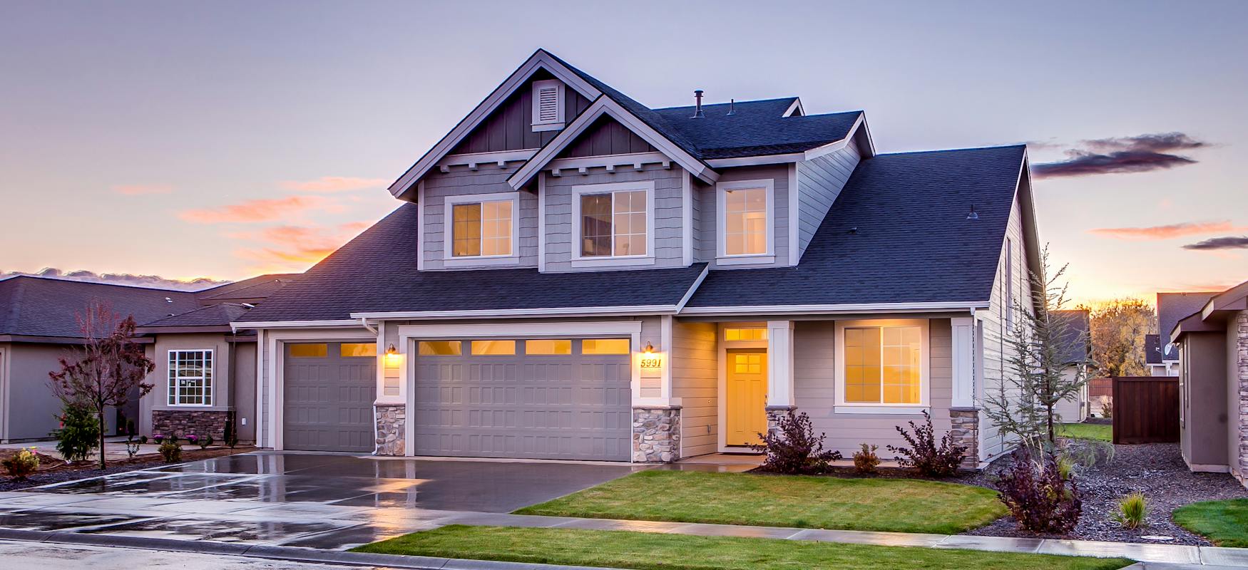 Angled House Front Elevation